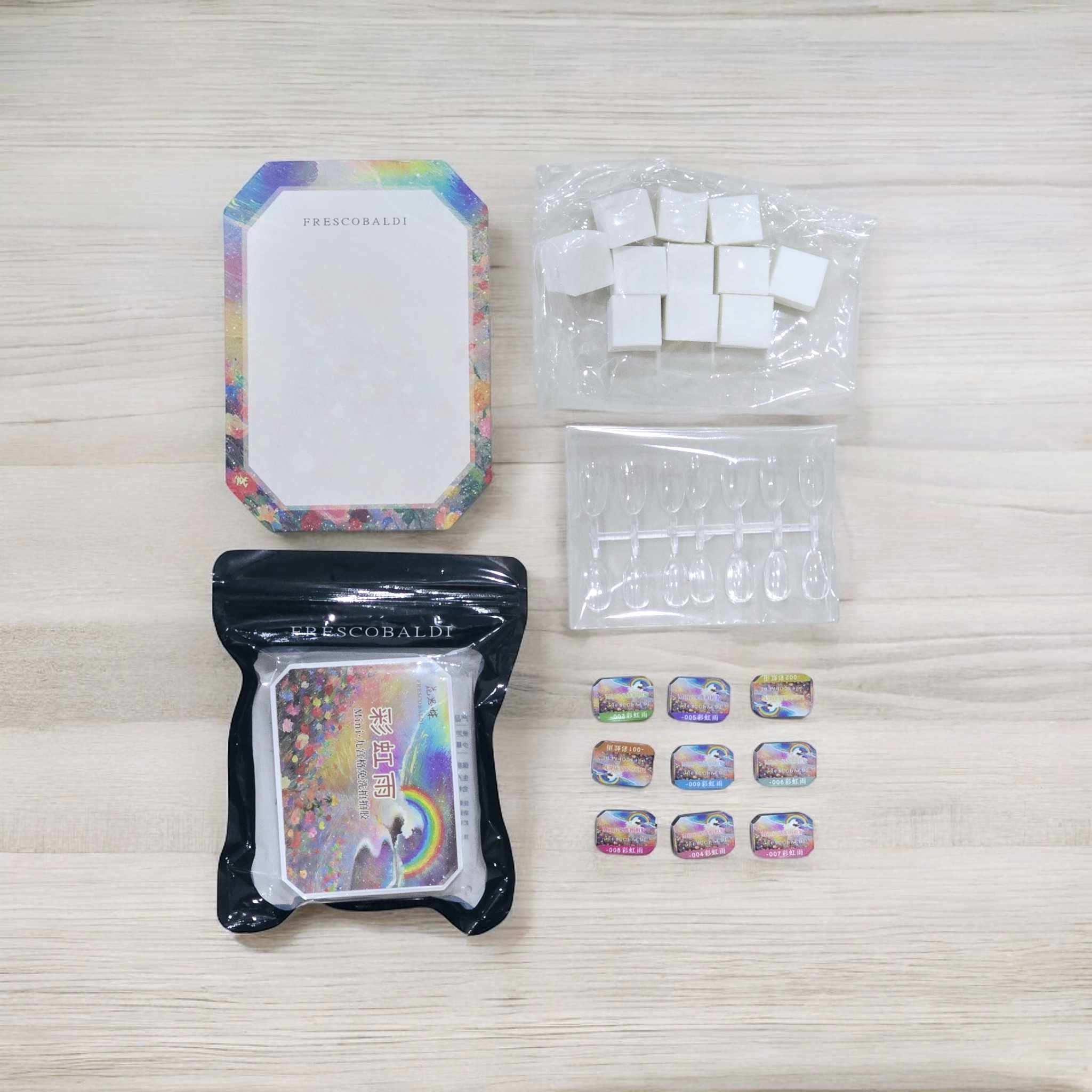 สีเจลเพ้นท์ สีเจลทำออมเบรย์ สีเจลไล่สี ใช้ทาได้ สีสดใส แบบตลับ 9สี/เซต