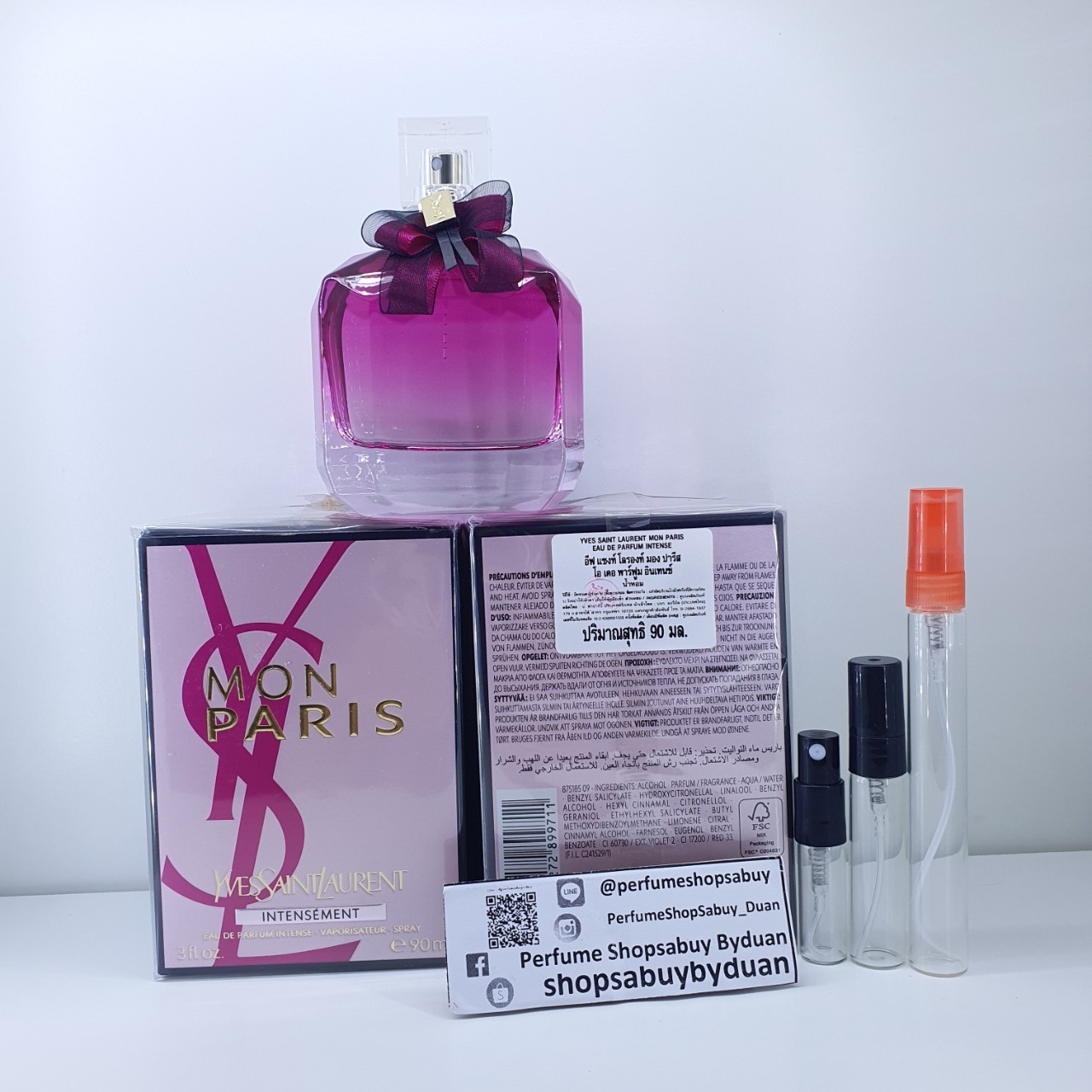 น้ำหอมแท้แบ่งขาย YSL Mon Paris Intensement Eau De Parfum💕Travel Size #แบบทดลอง