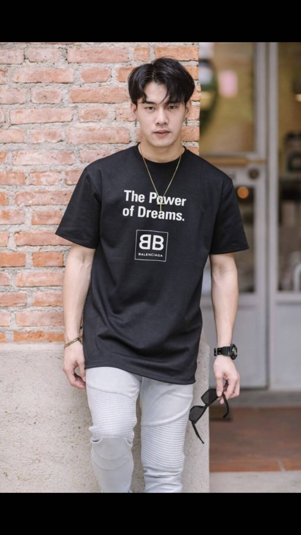 เสื้อยืด The power of Dreams สีดำ -113