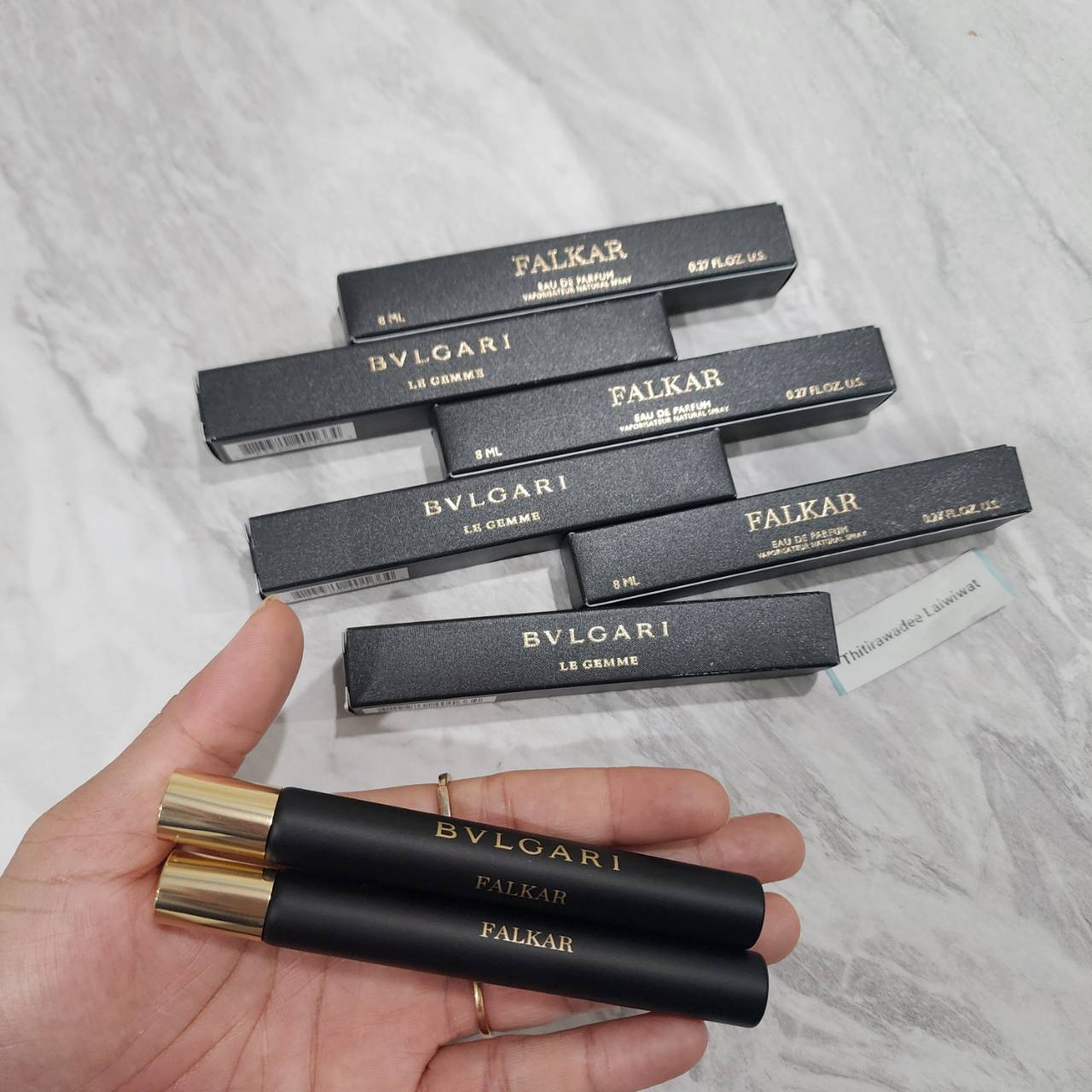 น้ำหอมจิ๋วมินิ Bvlgari Le Gemme Collection Falkar for men 8mlแบบสเปรย์ ( Mini Perfume น้ำหอมขนาดพกพา) น้ำหอมจิ๋วมินิแบบทดลองแบบสเปรย์ พกพาก็สะดวกใช้ฉีดตามจุดชีพจร