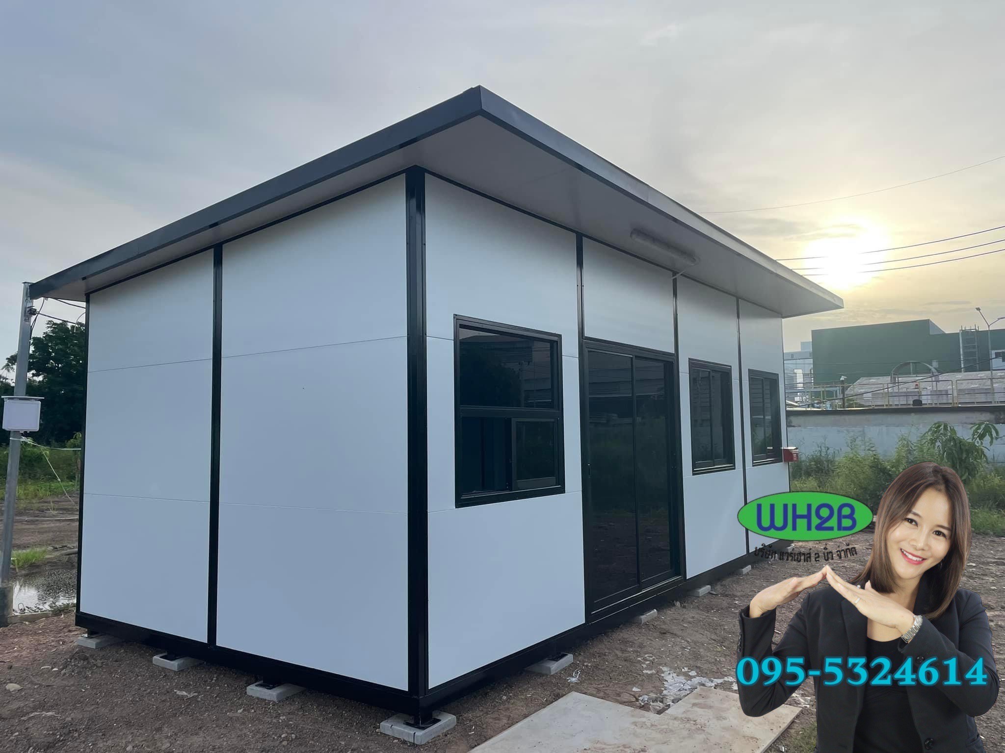 บ้านสำเร็จรูป ขนาด 3.70x7.35 เมตร