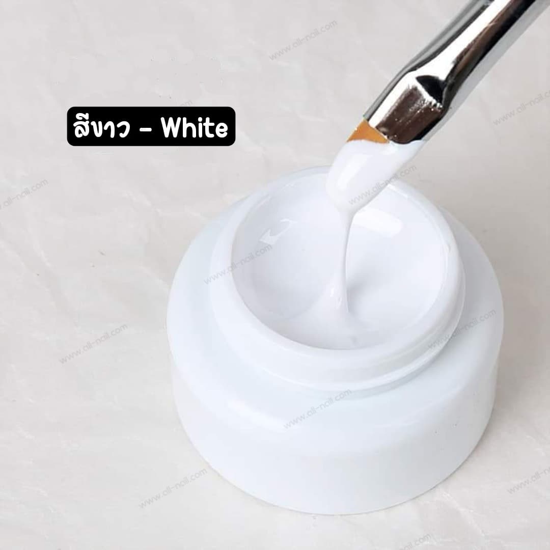 เจลเพ้นท์แบบกระปุก เพ้นท์ลายเล็บ สีขาว,ดำ ขนาด5g