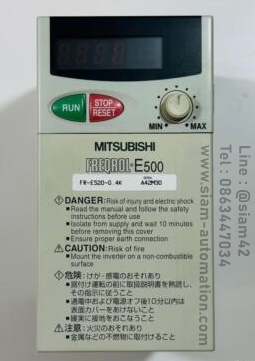 Mitsubishi Inverter รุ่น FR-E520-0.4K (มือสอง) AC200-240V 3เฟส