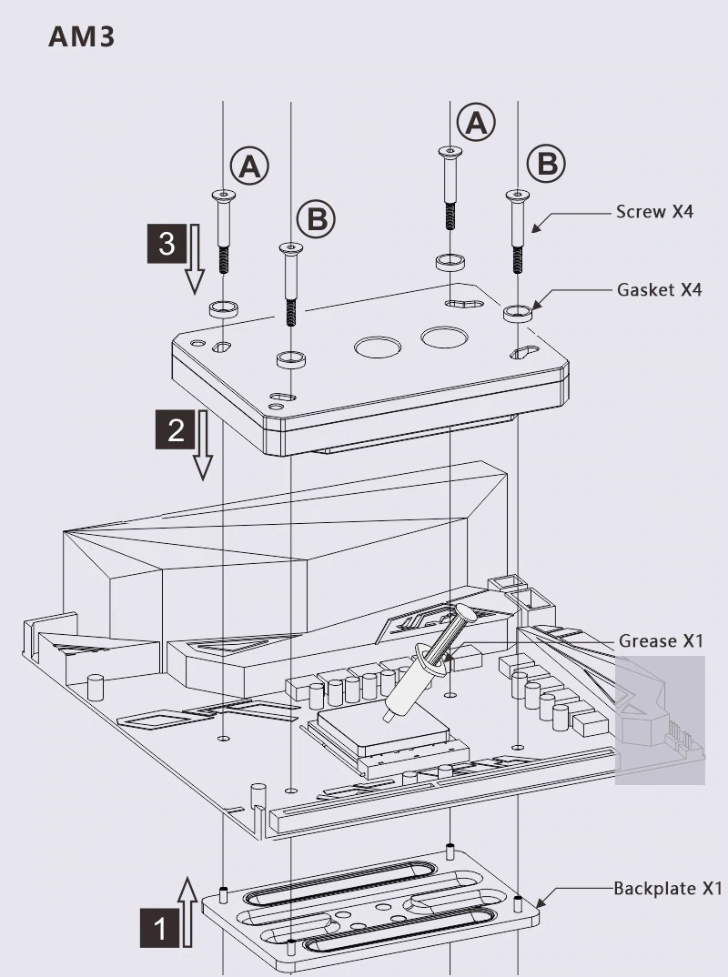 Bykski CPU-XPH-T8-M AMD Ryzen