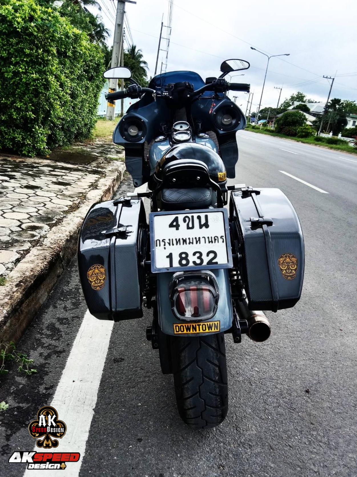 saddle bags softail carbon