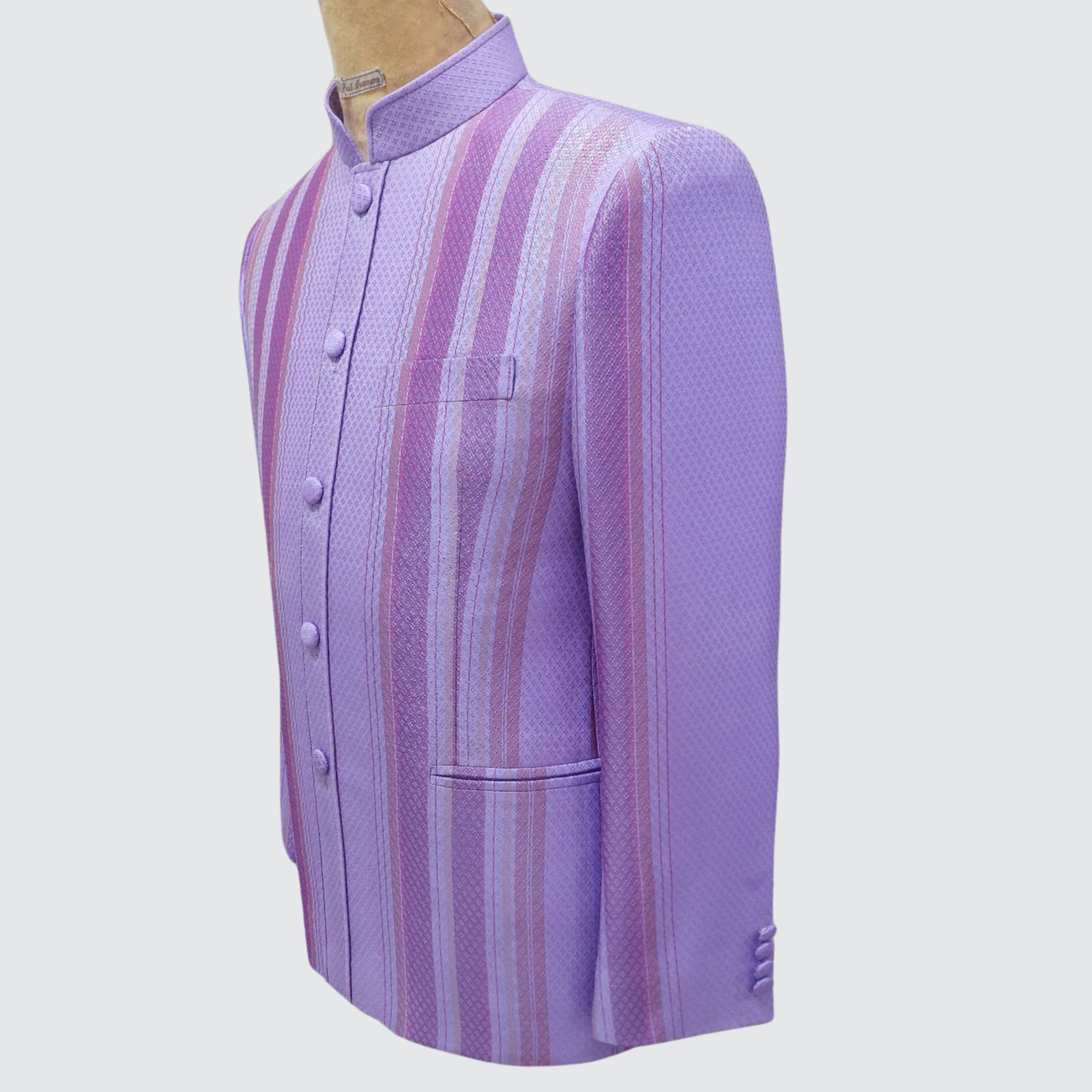 เสื้อสูทพระราชทาน แขนยาว ผ้าไหมยกดอกมีเชิง | ตัดเย็บตามรูปร่าง | เลือกสีผ้า ส่งไซส์ได้