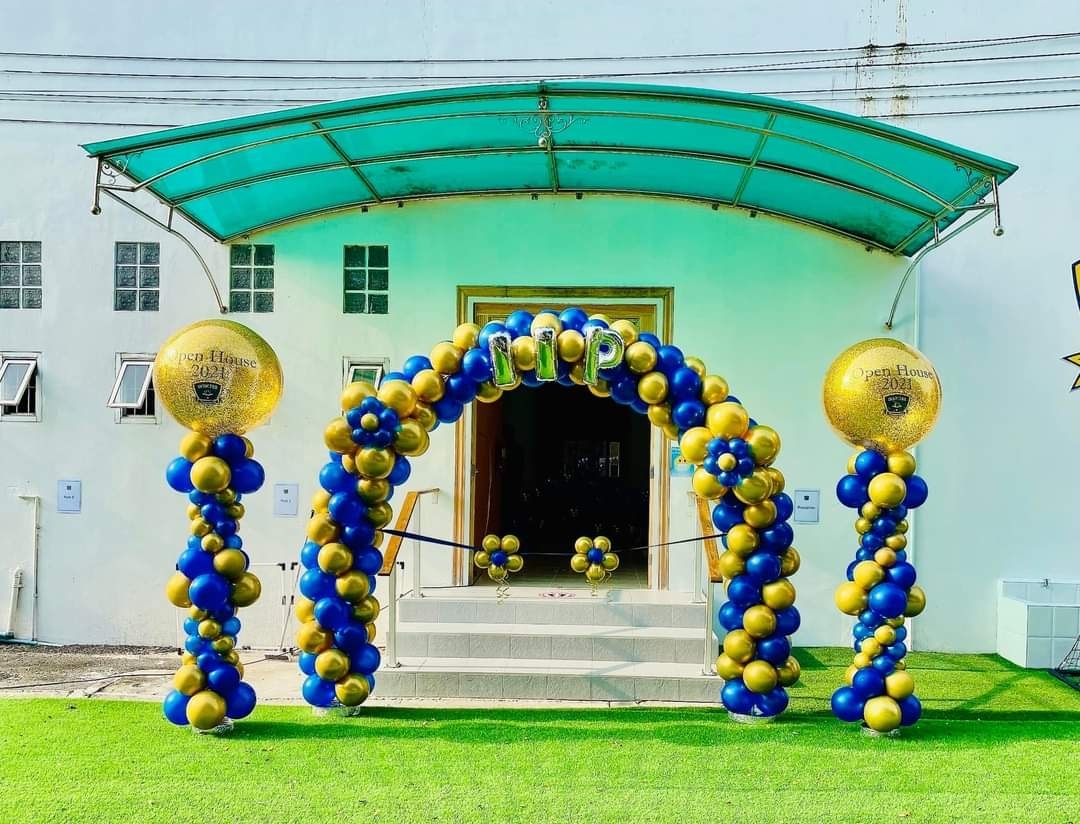 ลูกโป่งซุ้มโค้งต้นยืนเปิดงาน (พร้อมริบบิ้นทำพิธีเปิด+กรรไกร1ด้าม) Grand Opening Balloon สนใจสั่งซื้อติดต่อ Line:@weparty (มี@ ด้านหน้า)