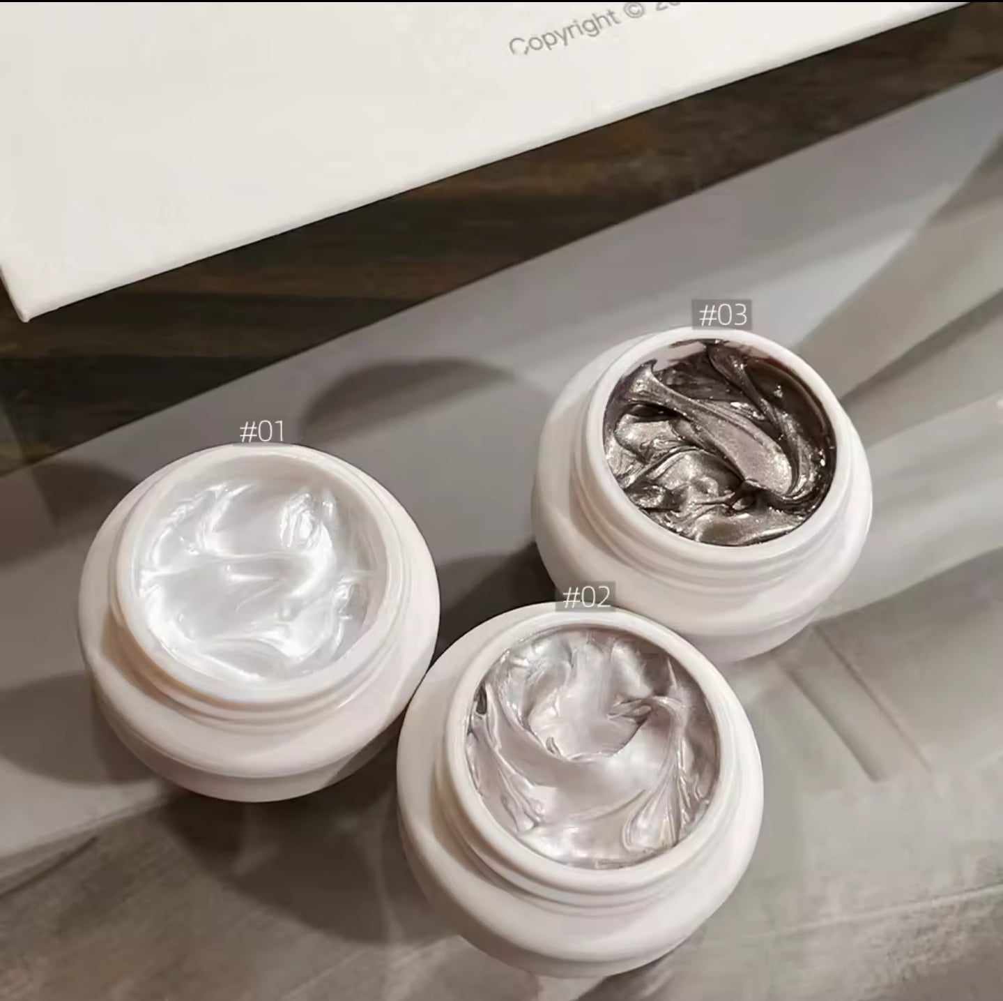 ครีมเจล3D เจลเพ้นท์DIY เจลทำลวดลาย ทำนูน เจลไข่มุกเพ้นท์เล็บ มี3เฉดสี