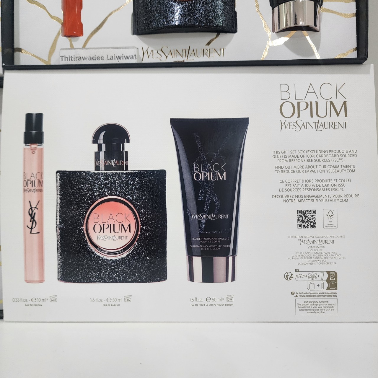 น้ำหอมแท้ YSL Black Opium EDP 50ml Gift Set 2024