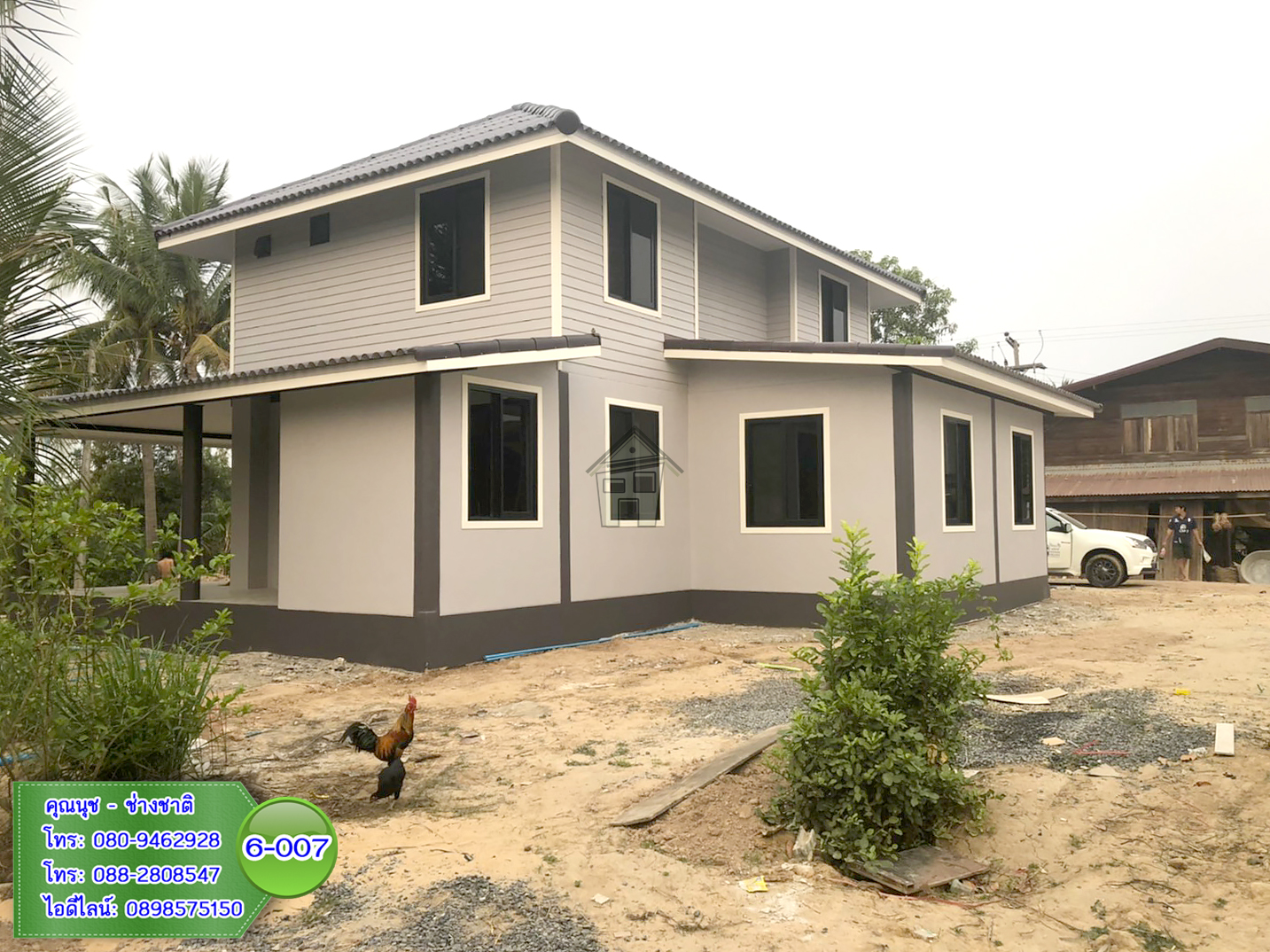 6-007 บ้านน็อคดาวน์ - บ้านหลังใหญ่ - ทรงปั้นหยา