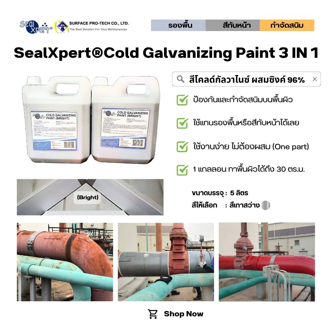 Seal Xpert Cold Galvanizing Paint สีกัลวาไนซ์ป้องกันสนิม ป้องกันการกัดกร่อน มีสีบรอนซ์เงิน
