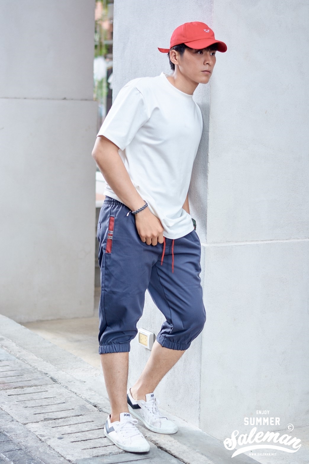 กางเกงขาสามส่วนCOTTON รหัส SS 316 RB สีเทาควัน