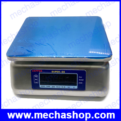 เครื่องชั่งกันน้ำ เครื่องชั่งสแตนเลส เครื่องชั่งแบบกันน้ำ ตาชั่งกันน้ำ 3kg/0.5g, 6kg/1g, 15kg/2g, 30kg/5g Waterproof Digital Scale New 3000g/0.5G โครงสแตนเลส (ผ่านการตรวจรับรอง)