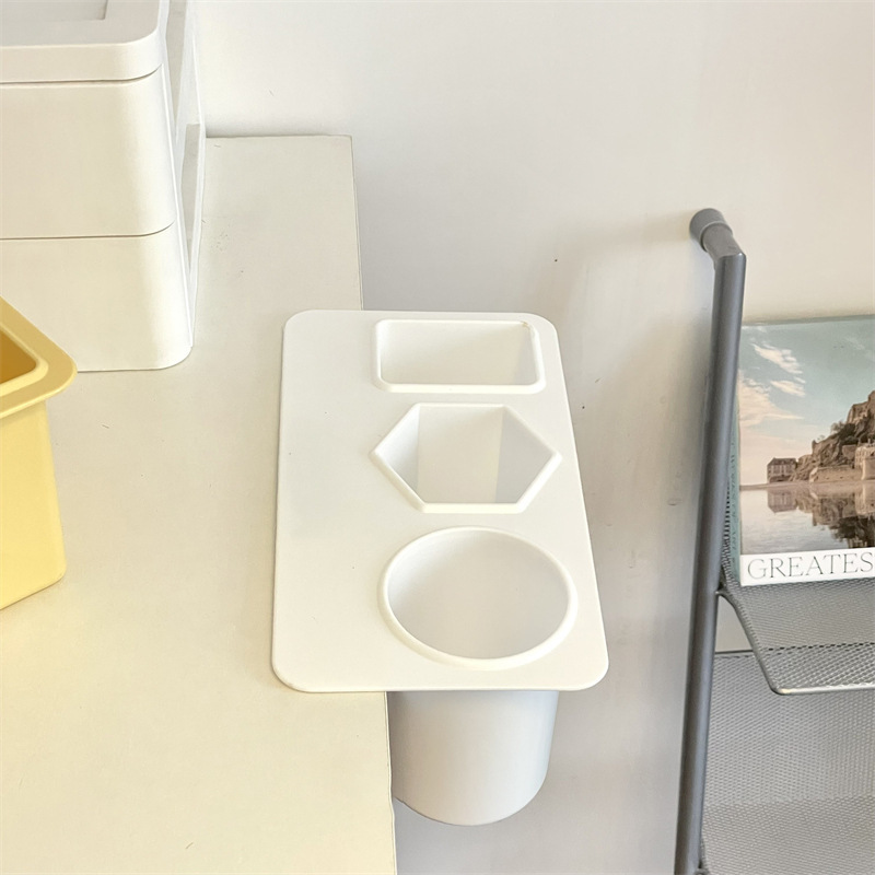 กล่องจัดระเบียบติดขอบโต๊ะ ที่เก็บของ3ช่อง ที่จัดระเบียบขอบโต๊ะ เก็บอุปกรณ์อเนกประสงค์