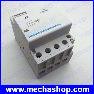 แมกเนติกคอนแทกเตอร์ เอซีคอนแทกเตอร์ 4P 40A Coil 220/230V AC 50/60HZ Din rail Household ac contactor 4NO