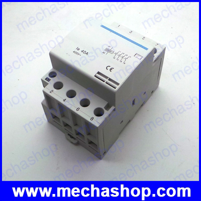 แมกเนติกคอนแทกเตอร์ เอซีคอนแทกเตอร์ 4P 40A Coil 220/230V AC 50/60HZ Din rail Household ac contactor 4NO