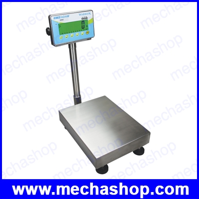 เครื่องชั่งดิจิตอล เครื่องชั่งกันน้ำ แบบวางพื้น ชั่งได้ 32kg/2g, 75kg/5g, 150kg/10g รุ่น WBK ฐานชั่งสแตนเลส304 ยี่ห้อ ADAM (อังกฤษ)