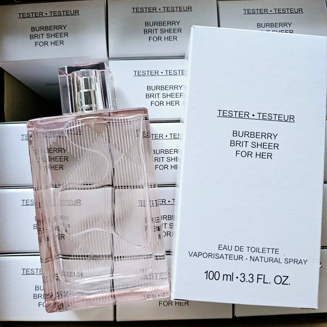 น้ำหอมแท้ Burberry Brit Sheer for Women EDT 100 ml.กล่องเทสเตอร์ของแท้ 100%