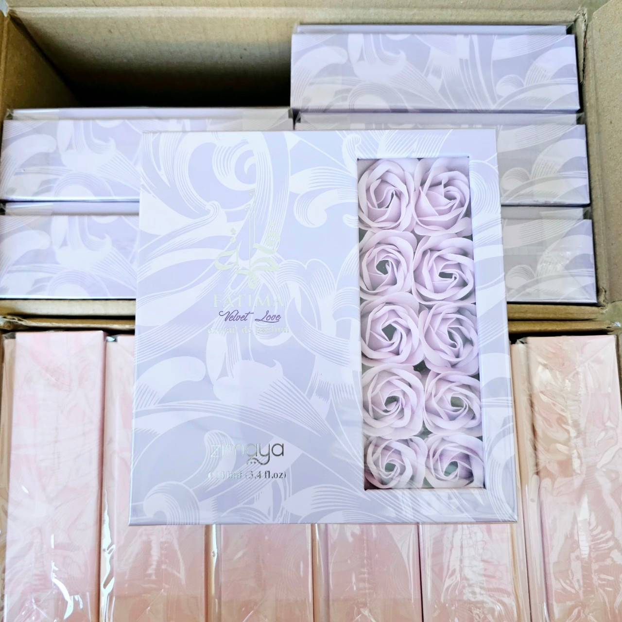น้ำหอมแท้ Zimaya Fatima Velvet Love extrat de parfum 100ml กล่องซีล คล้าย LV rose des vents