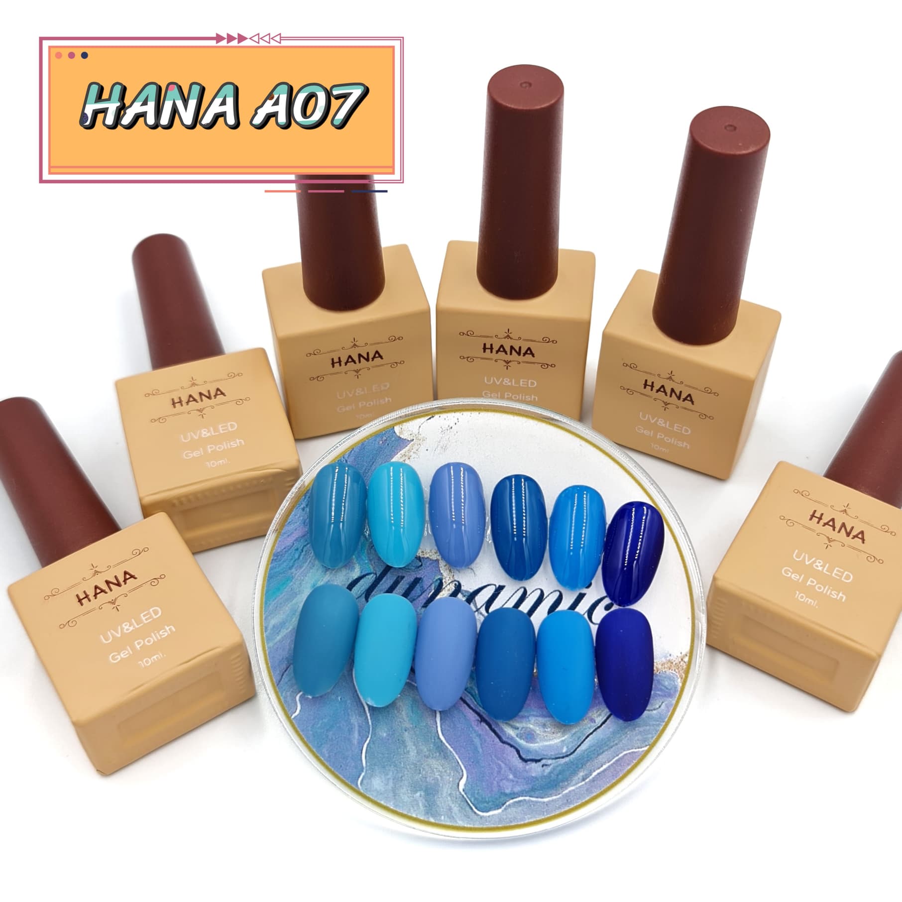 ชุดสีเจล HANA 6สี ขนาด 10ml. (มีให้เลือก11ชุด)