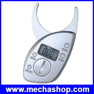 เครื่องวัดไขมัน วัดขนาด อุปกรณ์ตรวจวัดไขมันใต้ชั้นผิวหนัง Digital LCD Body Fat Caliper Skin Fold Measurement Thickness 50mm 2inch Range