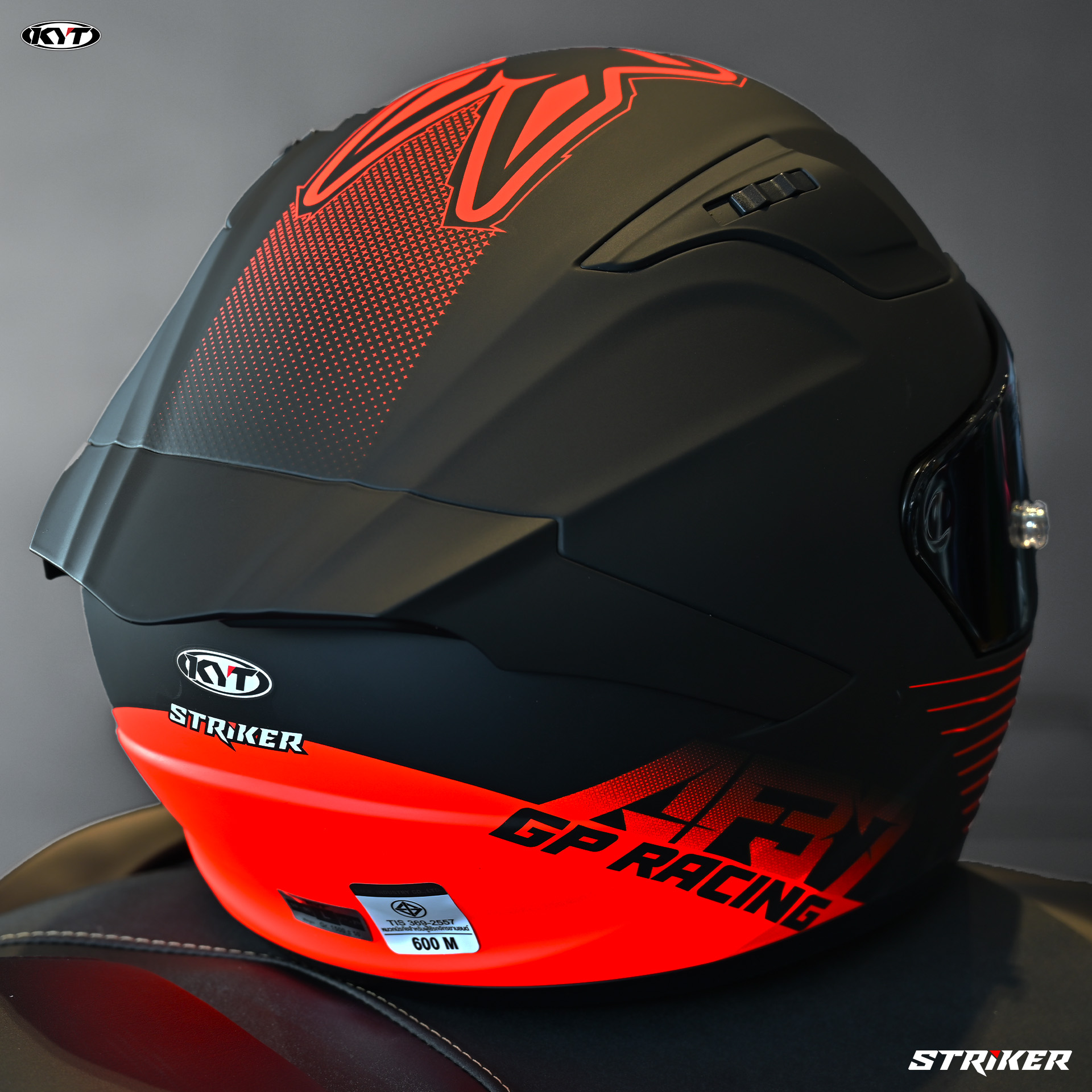 KYT รุ่น Striker ลาย AF37 LIVERY MATT BLACK/RED *ยังไม่รวมชิวดำ*