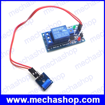 โมดูลรีเลย์เซนเซอร์แรงสั่นสะเทือน ไวเบรชั่นเซนเซอร์ 1 Channel 12V Relay Module Vibration Sensor Module Alarm Trigger Module with Relay