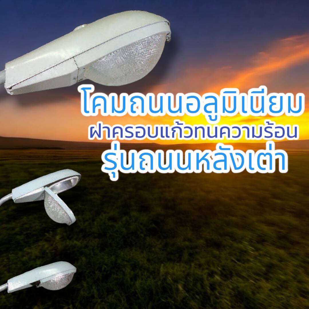 โคมถนนอลูมิเนียม รุ่น ถนนหลังเต่า 250w MV 1xE40