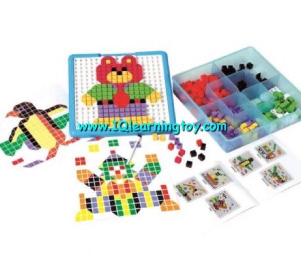 Mosaic Puzzle ตัวต่อโมเสกสร้างภาพ 490 ชิ้น มาพร้อมกรอบภาพและกล่องเก็บอุปกรณ์ ฝึกพัฒนาการกล้ามเนื้อมือ ฝึกการเรียนรู้เรื่องสี ฝึกสมาธิได้ดีส่งฟรี