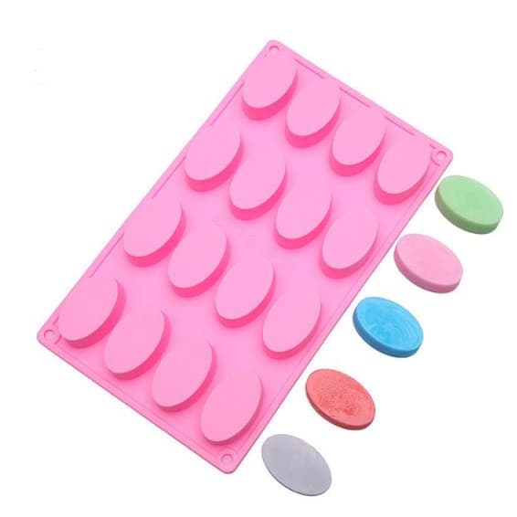 พิมพ์สบู่ ซิลิโครนวงรี 25-30 กรัม 16 ช่อง