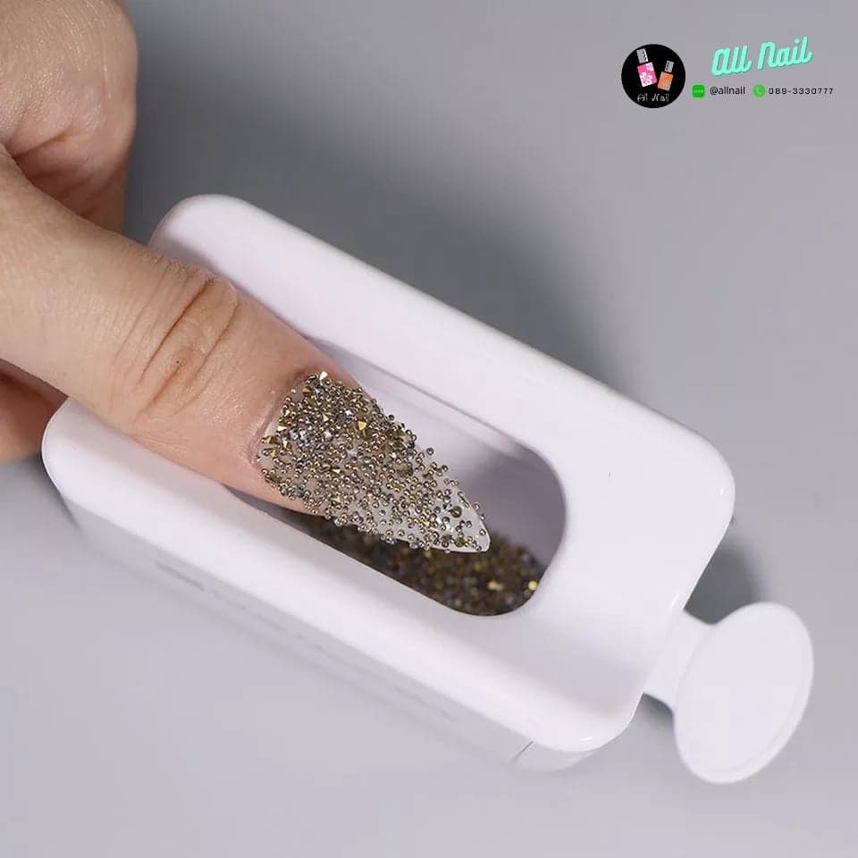 กล่องโรยกากเพชร ถาดช่วยโรยผงแต่งเล็บต่างๆ
