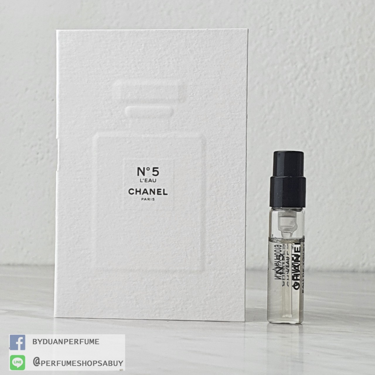 น้ำหอมไวออลหลอดทดลอง Chanel no 5 L'eau edt vial ขนาด 1.5ml Spray Sample Vial ขนาดทดลองแบบ VIAL