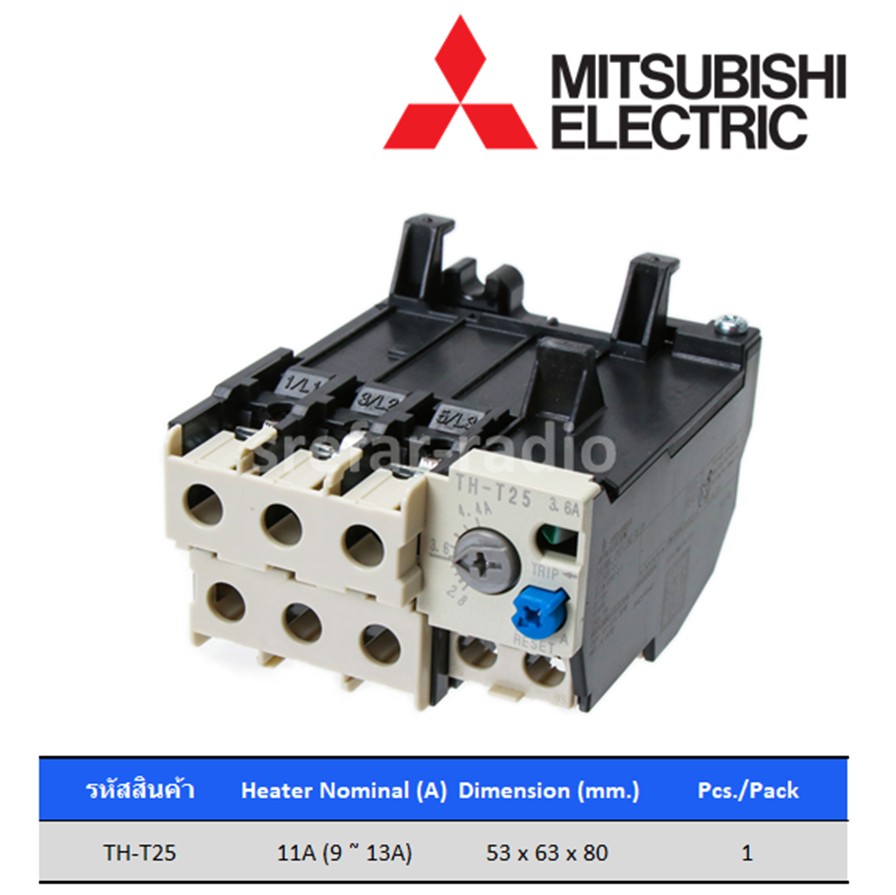 OVERLOAD RELAY MITSUBISHI TH-T25 22A (18～26A)
