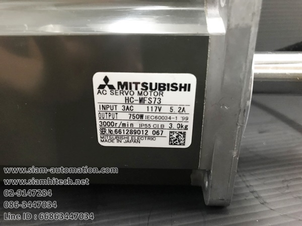 Servo Motor&Driver Mitsubishi รุ่น MR-J2S-70B / HC-MFS73 (Used)