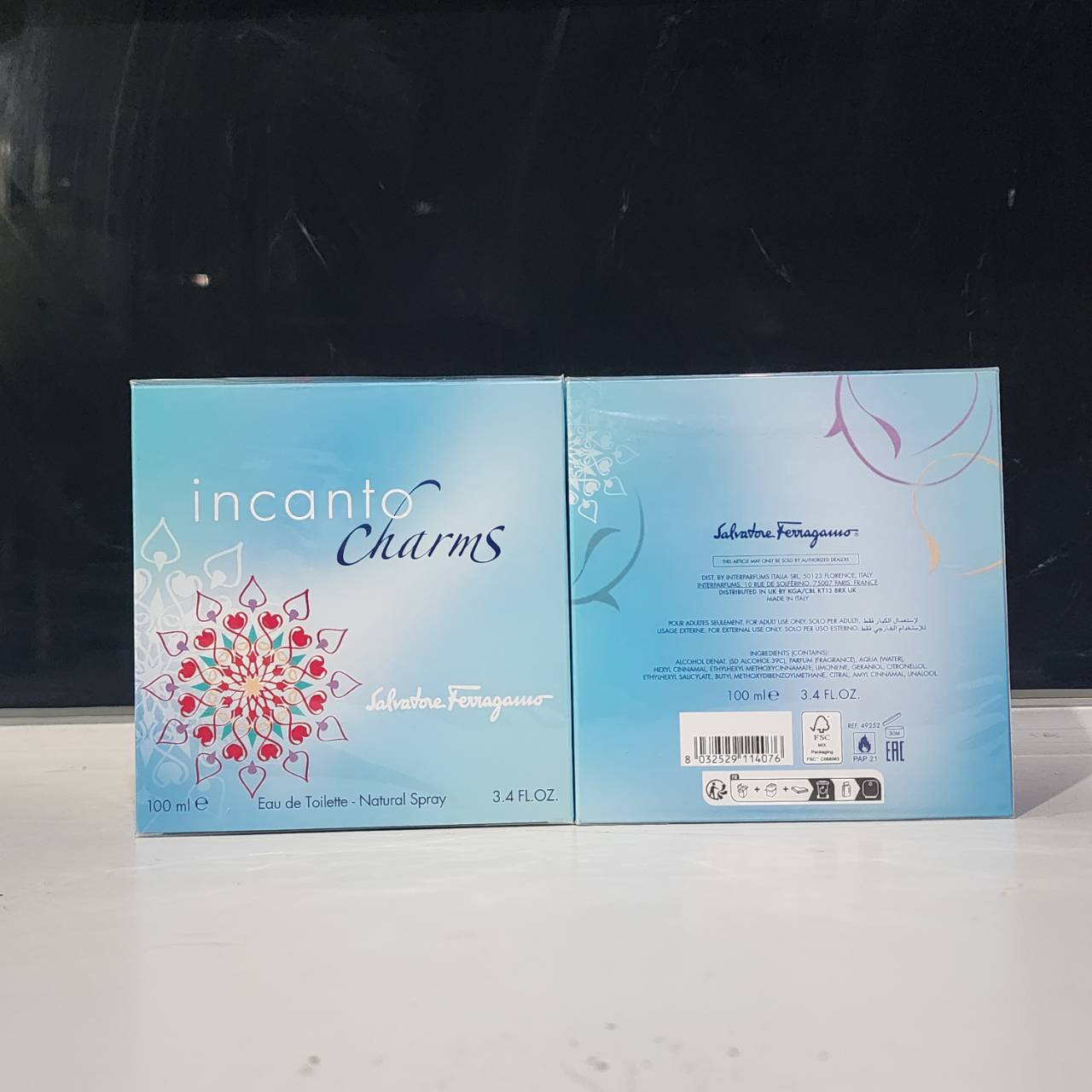 น้ำหอมแท้ Salvat0re Ferragam0 Incanto Charms EDT 100ml กล่องซีล