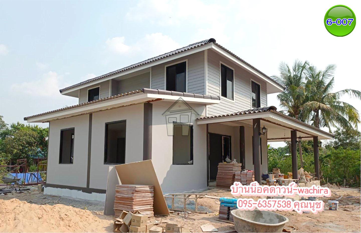 6-007 บ้านน็อคดาวน์ - บ้านหลังใหญ่ - ทรงปั้นหยา