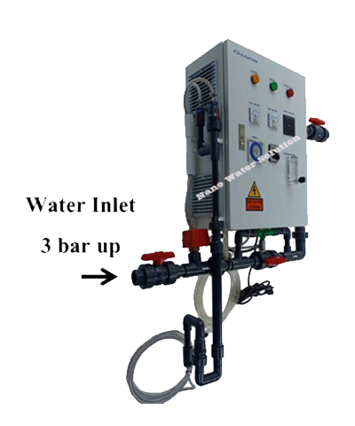 Ozone Capacity 5-8 G/HR. (15 G/HR. Oxygen Feed 5 LPM) T-5000 Mixing Inline