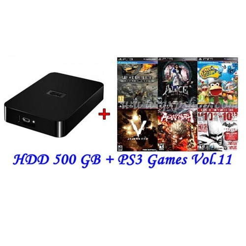 External HDD 500GB + Games PS3 Vol.11 (CFW3.55+) [ส่งฟรี EMS]