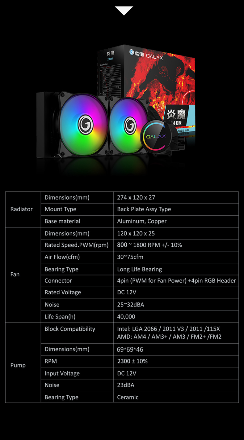GALAX Liquid Cooling 240R