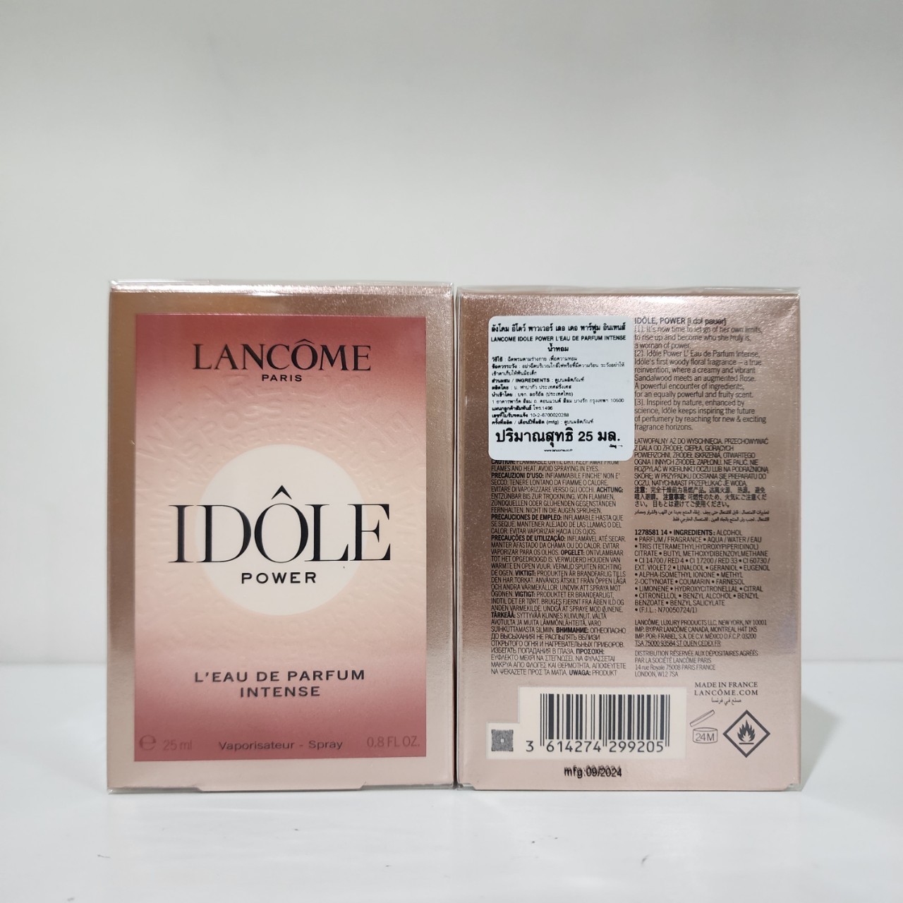 น้ำหอมแท้ Lancome Idole Power L'eau De Parfum Intense 25ml กล่องซีลป้ายไทย