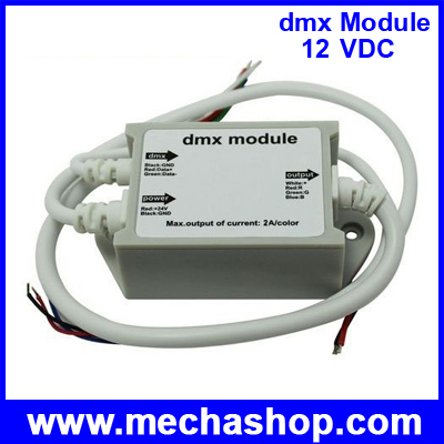 กล่องอุปกรณ์ควบคุม LED DMX 512 MODULE RGB Controller,DC12V 2A 3 Channels