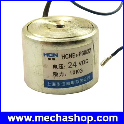 โซลินอยด์ไฟฟ้าดูดโลหะ โซลินอยด์แม่เหล็กไฟฟ้า 30x22mm 24V Holding Electromagnet Lift 10kg Solenoid