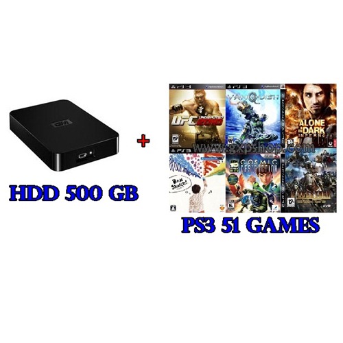 External HDD 500GB + Games PS3 Vol.4 (CFW3.55+) [ส่งฟรี EMS]