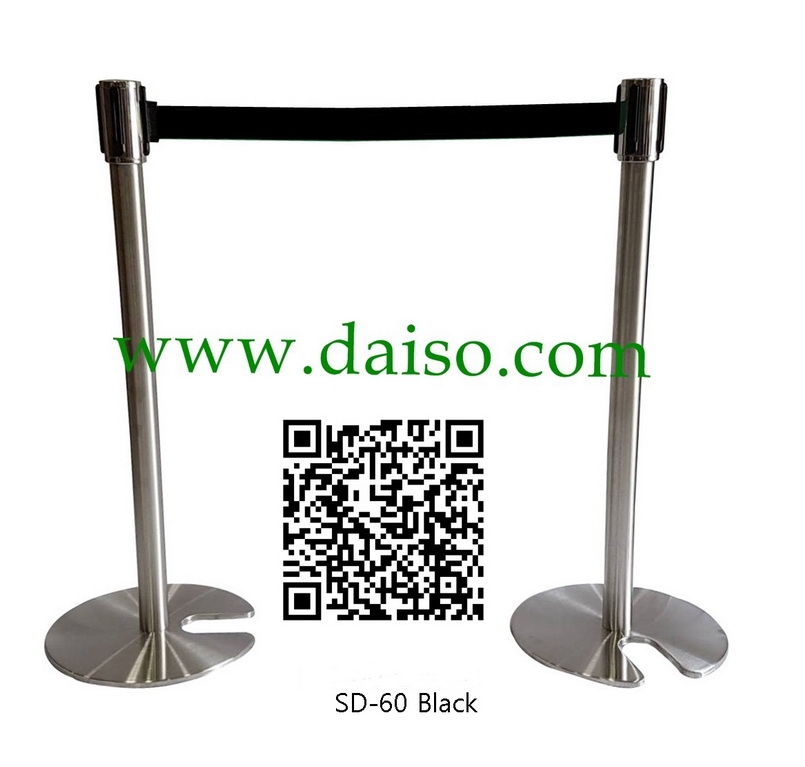 เสากั้นทางเดินสแตนเลส เสากั้นทางเดินแบบวางเก็บซ้อนกันได้_SD-60