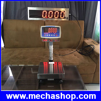 เครื่องชั่งบ่อตกกุ้ง เครื่องชั่งบ่อกุ้ง เครื่องชั่งบ่อปลา เครื่องชั่งน้ำหนักดิจิตอล15kg พร้อมจอ REMOTE LED DISPLAY (ตัวเลขสีแดงสูง 5.5 cm) เครื่องชั่งบ่อกุ้ง เครื่องชั่งบ่อปลา