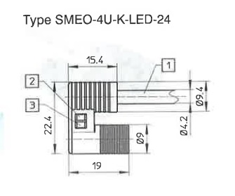 Proximity Sensor FESTO รุ่น SMEO-4U-K-LED-24 (NEW)