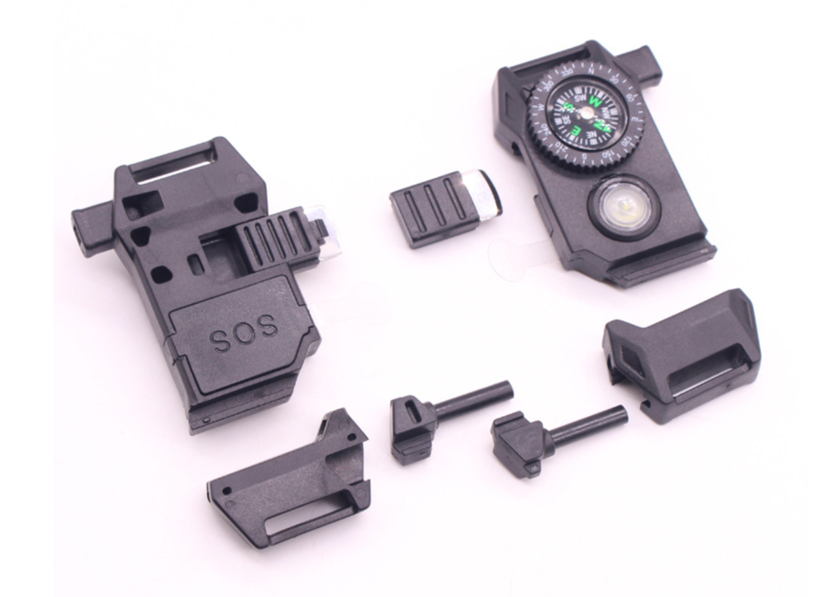 ก้ามปู ไฟ LED เข็มทิศ แท่งจุดไฟ