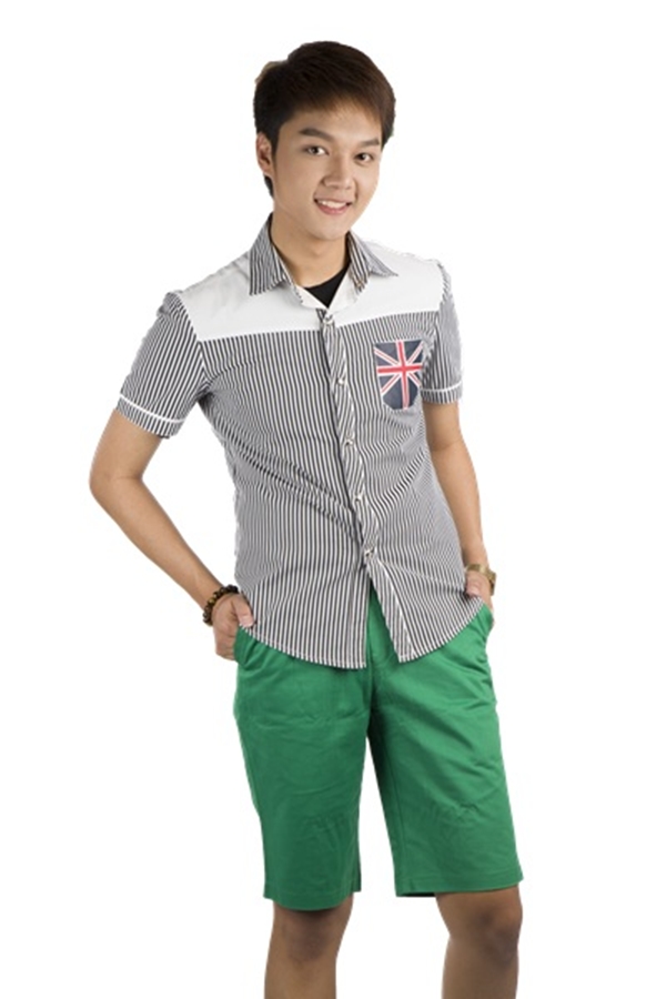 กางเกงสามส่วน รุ่น303 (สีเขียวทับทิม)