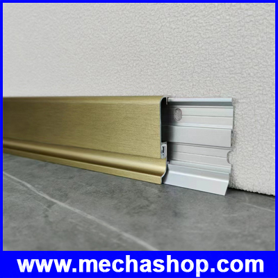 ปิดขอบปิดมุม ขอบบัวอลูมิเนียม Material: Aluminium alloy Size: LIGHT LINE 50X2500MM (สีทอง)