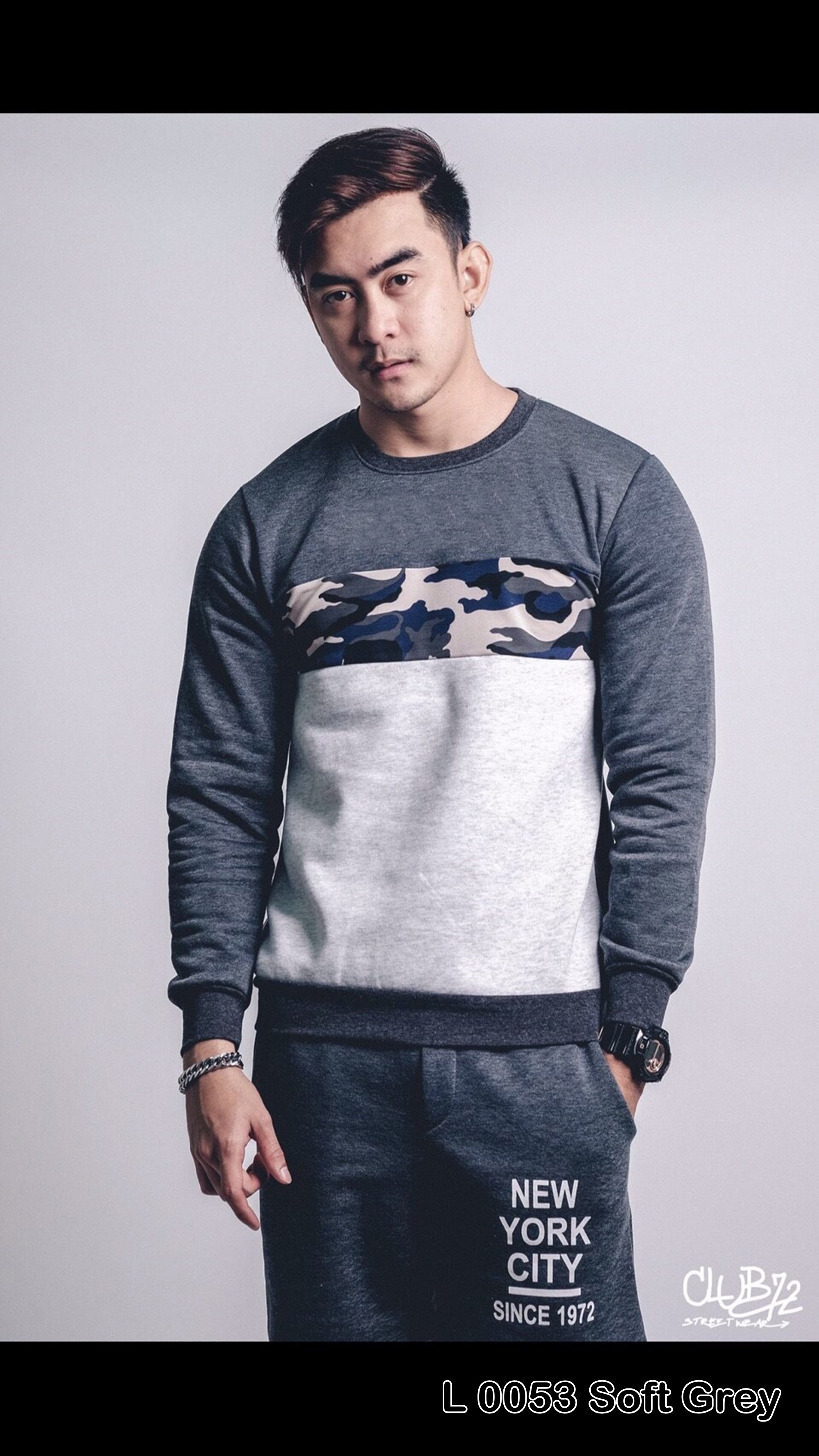 เสื้อยืดแขนยาว L0053 SOFT GREY